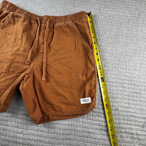 Banks Journal Linen Shorts Mens M Brown 7" Inseam Outdoor Flat Front Cargo - Picture 2 of 7